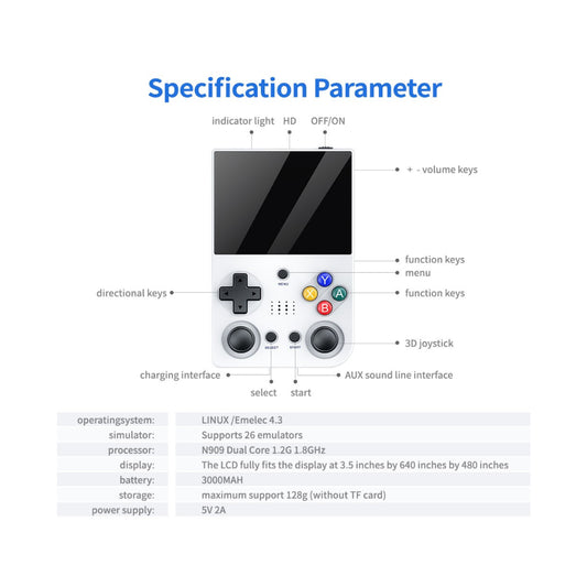 M21 3.5-inch Screen HD Game Machine Two-Player Handheld Game Console
