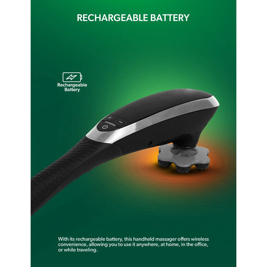 Geepas Cordless Handheld Massager- GM86097UK with 3 Vibration levels