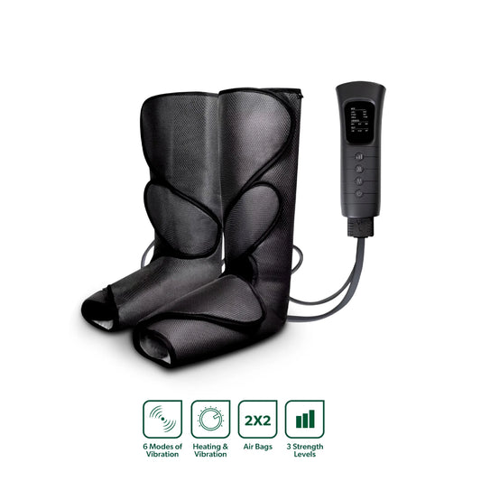 Geepas Foot and Calf Massager- GM86095UK with 6 Modes, Heating & Vibration, Airbags, 3 strength levels, Color - Black