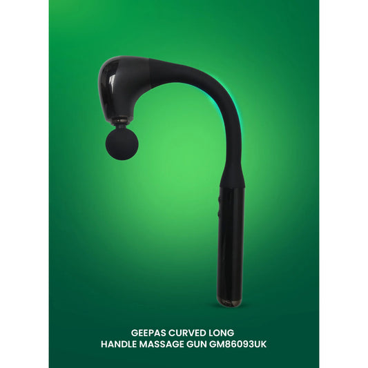 Geepas Curved Long Handle Massage Gun- GM86093UK with 5 Speed function, Color - Black