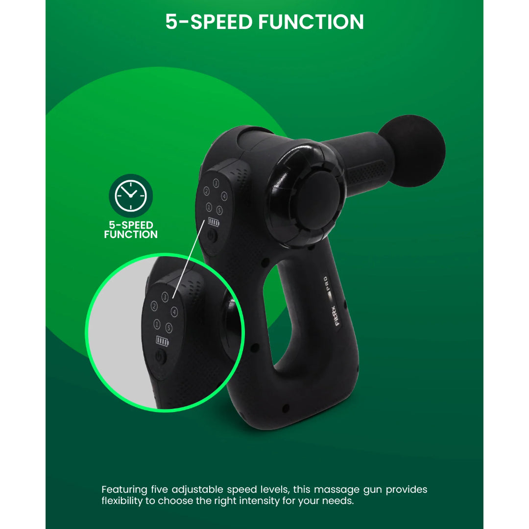 Geepas Powerful Massage Gun- GM86092UK with 5 Speed Function, Color - Black
