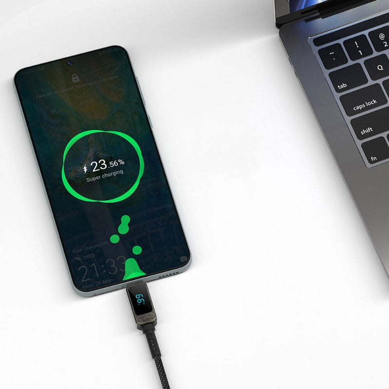 WiWU Wi-C038 Titan 6A USB to Type-C Fast Charging Cable 1.2m - Tarnish