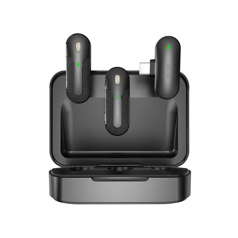 WiWU Wi-WM002 Type-C Duo Wireless Mini Microphone - Black