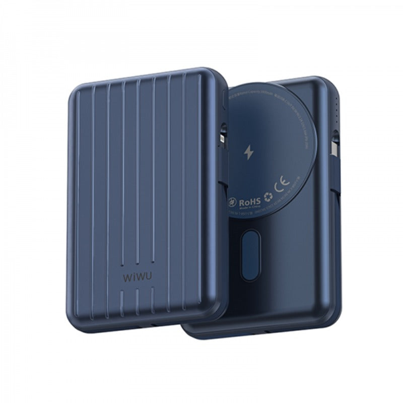 WiWU Trunk Series Magnetic Wireless Charging 10000mAh Power Bank - Blue