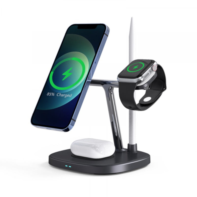 Wiwu M8 Power Air 15W 4 in 1 Wireless Charger - Black