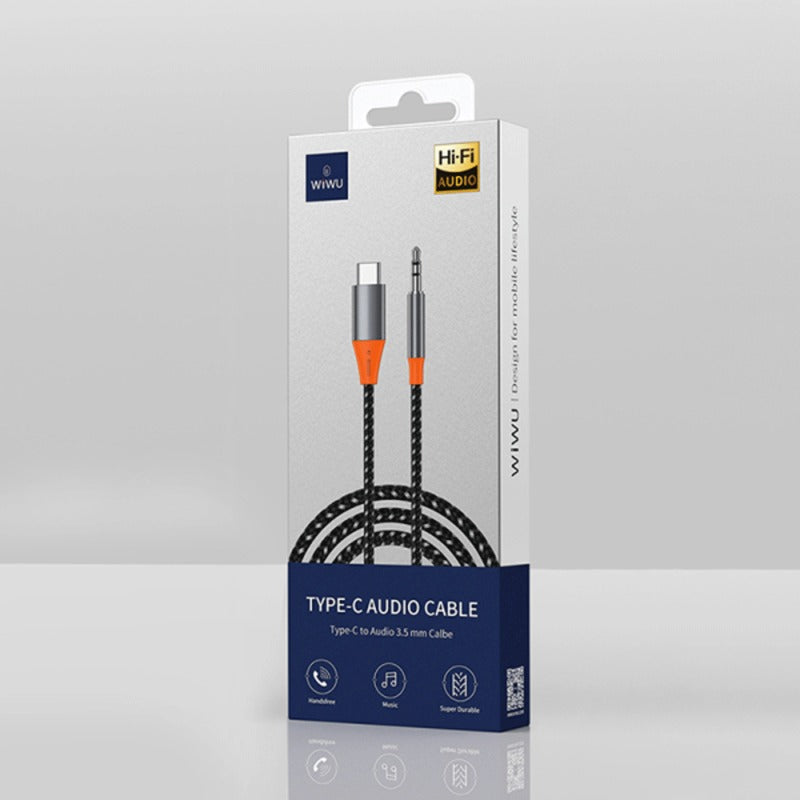 Wiwu YP07 3.5mm Audio Cable to Type-C - Gray