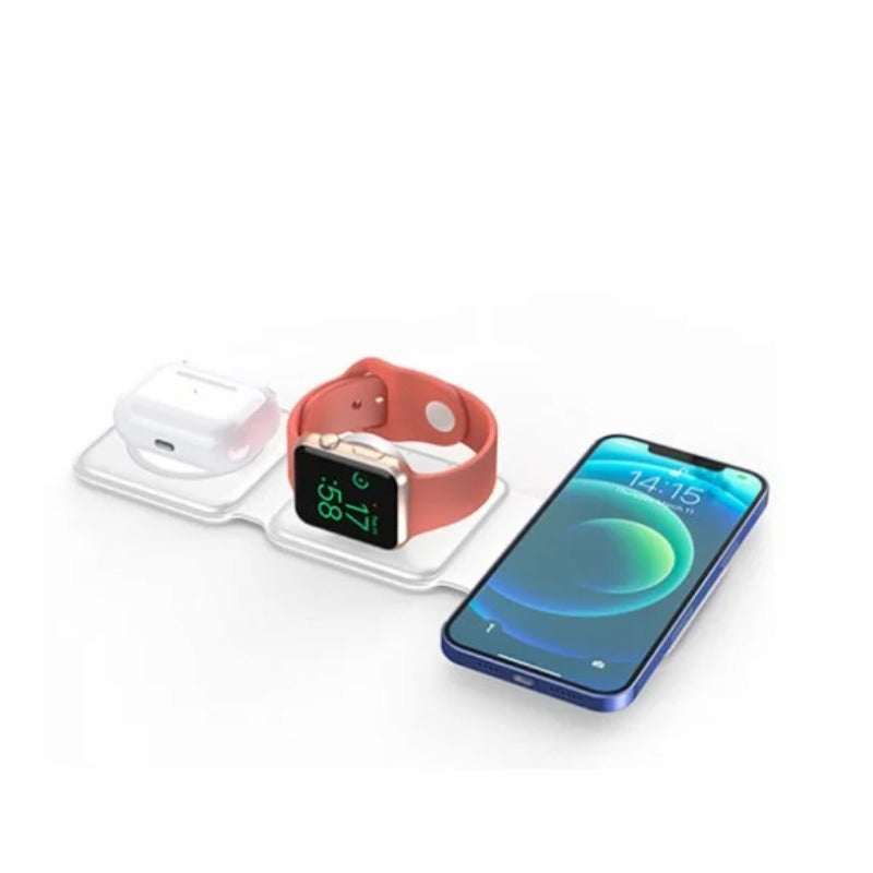 Wiwu M6 Power Air 15W 3 in 1 Wireless Charger - White