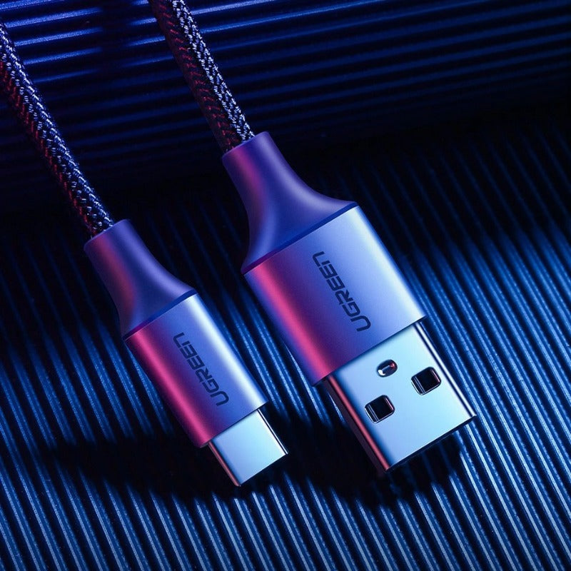 UGreen USB-A To USB-C Braided Cable 1m-Black