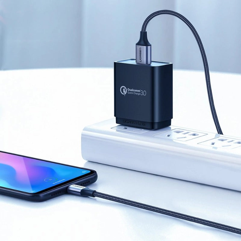 UGreen USB-A To USB-C Braided Cable 1m-Black