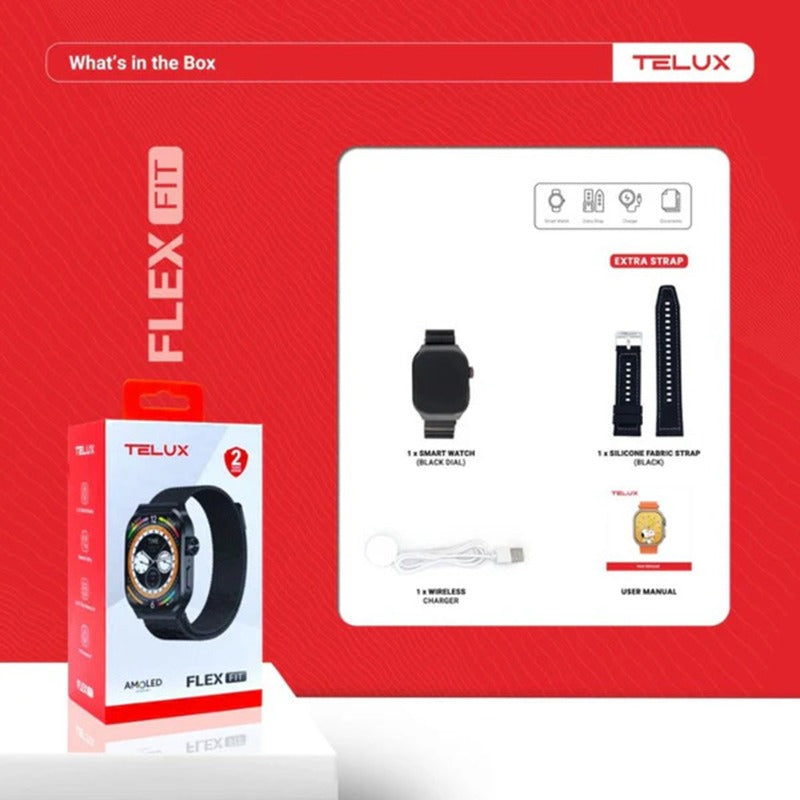 TELUX Flexfit Watch 2 Amoled - Black