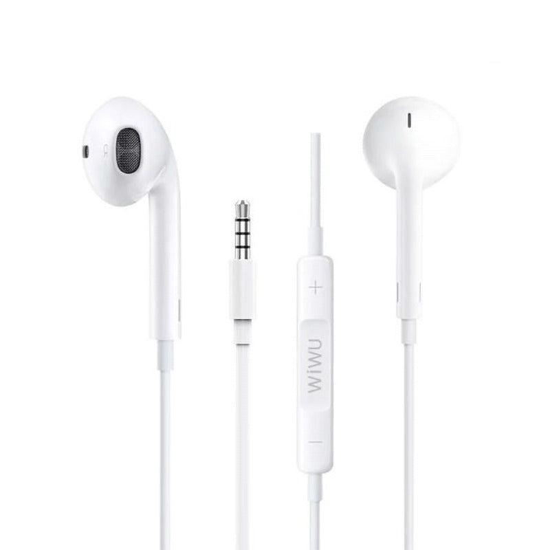 Wiwu Wired Earbuds, Color - White