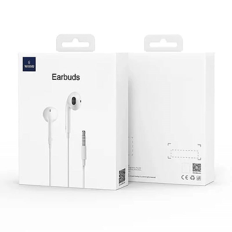 Wiwu Wired Earbuds, Color - White