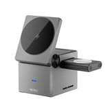 Wiwu Wi-W030 Small Square 3 in 1 Wireless Charger - Grey