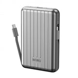 Wiwu Trunk Series Magnetic Wireless Charging 10000MAh Power Bank - Silver