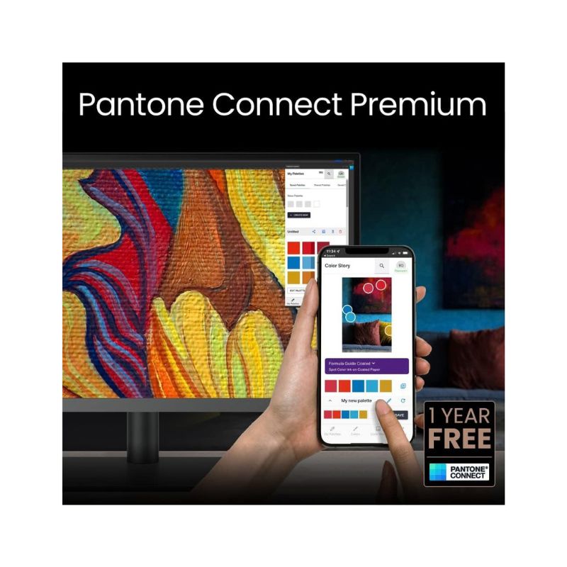 BenQ PD2706U - 27" 4K, Type-C with PD, Daisy Chain, HDMI and DP,CAD/CAM, Animation and Darkroom Modes, Height Adjustment
