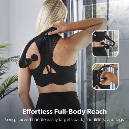 Geepas Curved Long Handle Massage Gun- GM86093UK with 5 Speed function, Color - Black