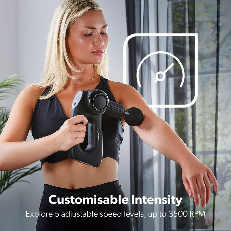 Geepas Powerful Massage Gun- GM86092UK with 5 Speed Function, Color - Black