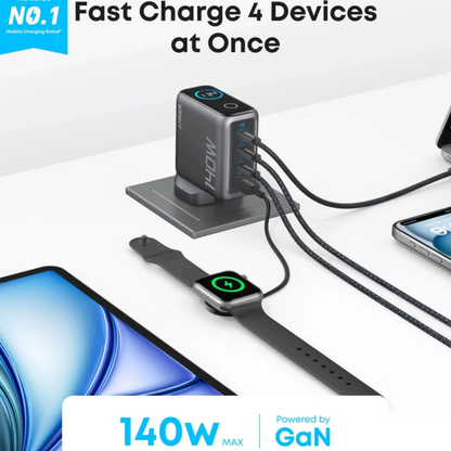 Anker Zolo Charger1 Fast charging for four devices - Black