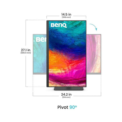 BenQ PD2706QN - 27" QHD, Type-C with PD, Daisy Chain, HDMI and DP,CAD/CAM, Animation and Darkroom Modes,KVM Switch