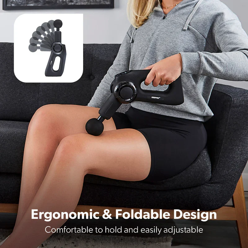 Geepas Powerful Massage Gun- GM86092UK with 5 Speed Function, Color - Black