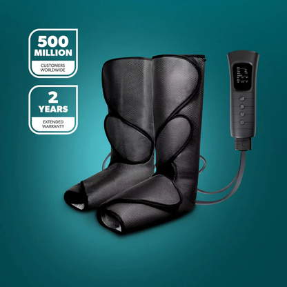 Geepas Foot and Calf Massager- GM86095UK with 6 Modes, Heating & Vibration, Airbags, 3 strength levels, Color - Black