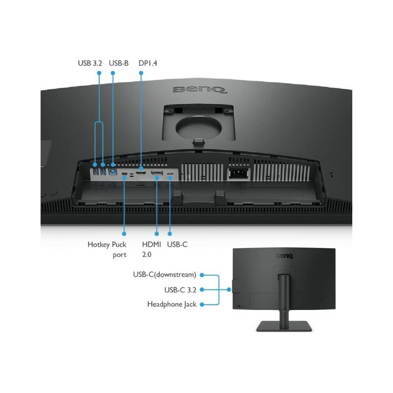 BenQ PD2706U - 27" 4K, Type-C with PD, Daisy Chain, HDMI and DP,CAD/CAM, Animation and Darkroom Modes, Height Adjustment