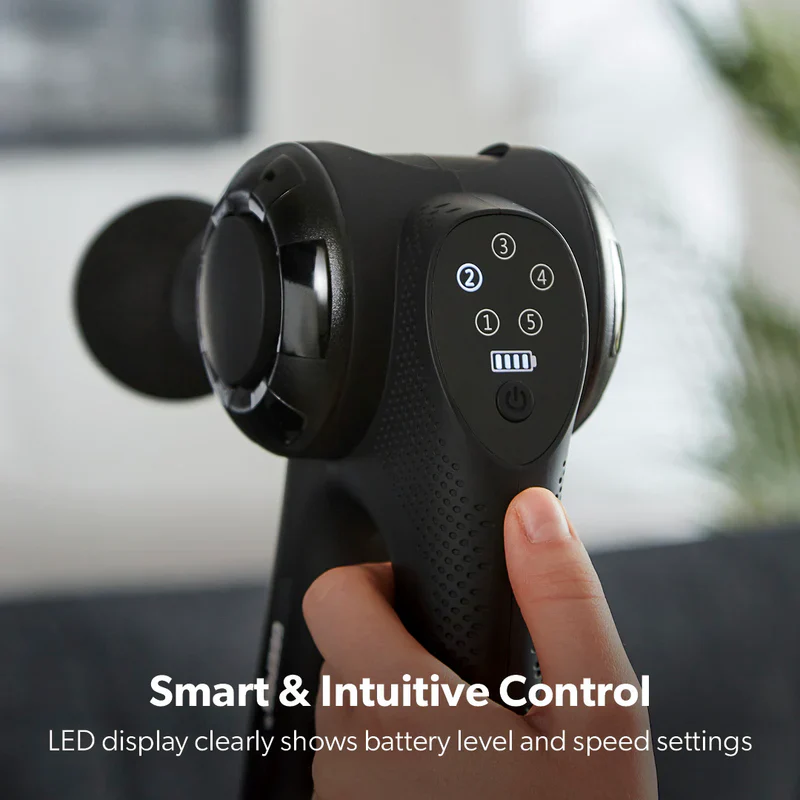 Geepas Powerful Massage Gun- GM86092UK with 5 Speed Function, Color - Black