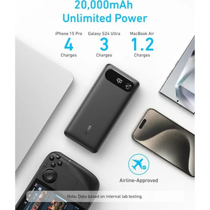Anker PowerBank 20000Mah 87W USB-C, Color - Black