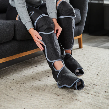 Geepas GM86096UK 3-in-1 Foot, Calf & Thigh Massager, 6 Massage Modes, 3 Intensity Levels, Air Compression, Adjustable Wraps, 20-Min Timer