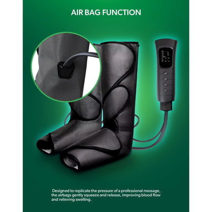 Geepas Foot and Calf Massager- GM86095UK with 6 Modes, Heating & Vibration, Airbags, 3 strength levels, Color - Black