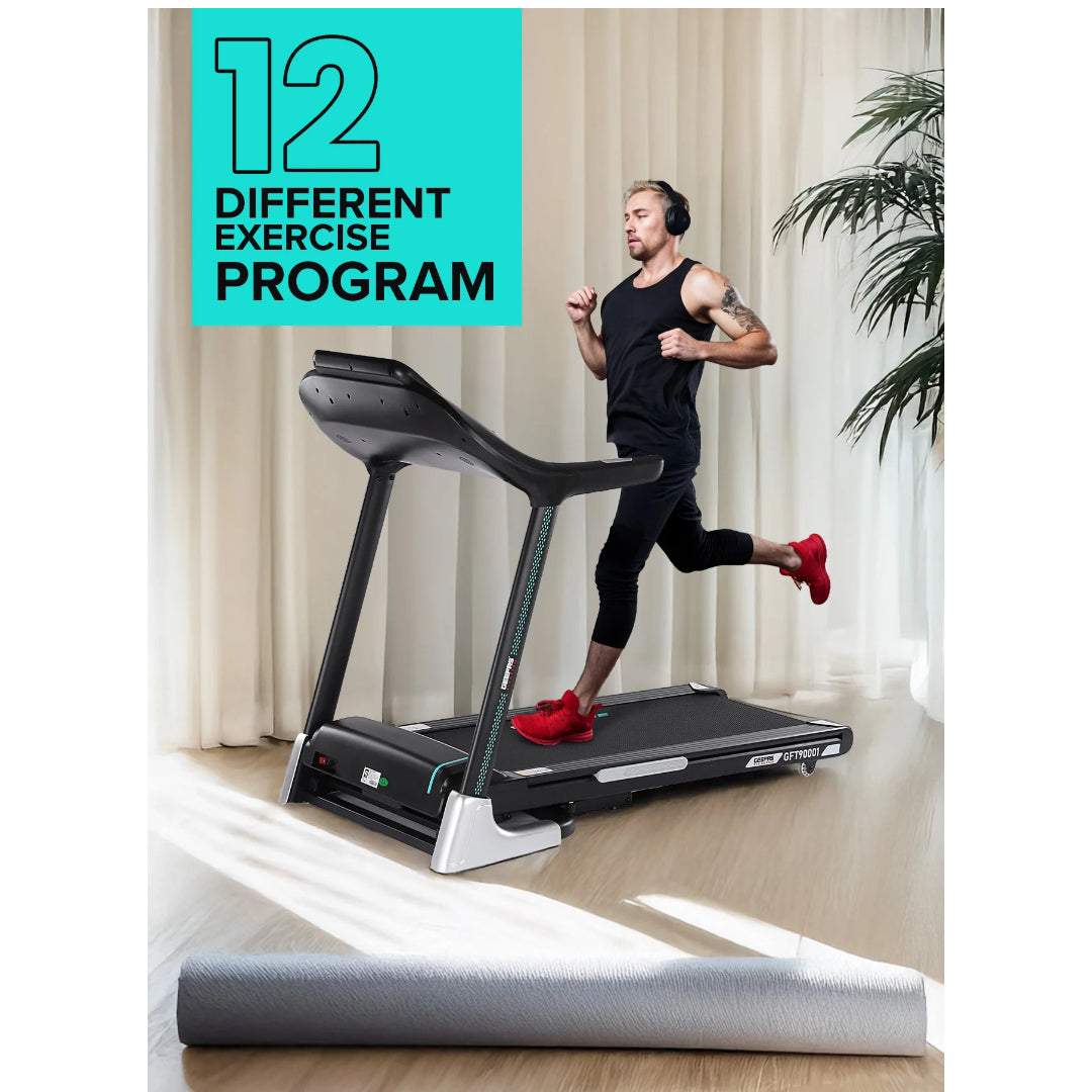 Geepas 10.1 Inch Touch Screen Foldable Hydraulic Treadmill - GFT90002 with DC Motor 3.0 HP Max.
