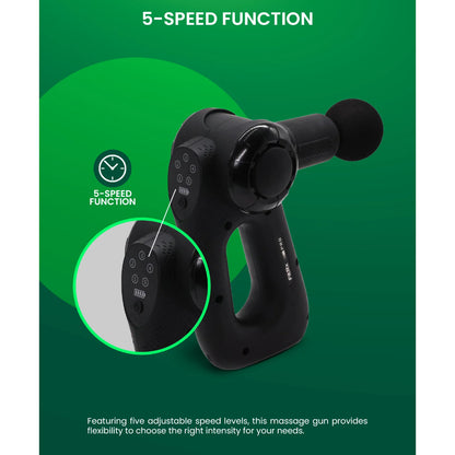Geepas Powerful Massage Gun- GM86092UK with 5 Speed Function, Color - Black