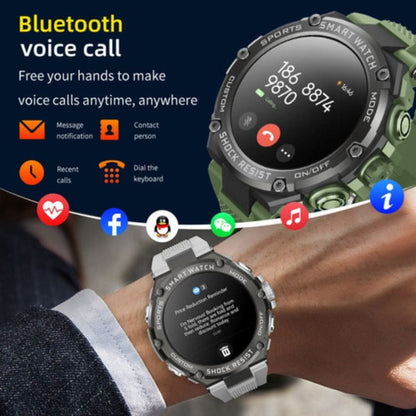 TELUX Powerfit Smart Calling Watch With 1.53 Inch FHD Display - Black