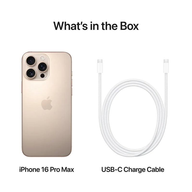 Apple iPhone 16 Pro Max, 256GB Storage, Color - Desert Titanium