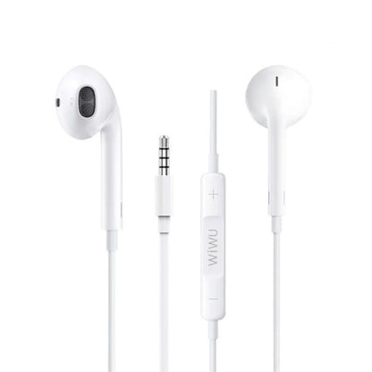 Wiwu Wired Earbuds, Color - White