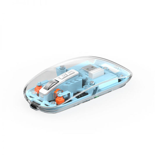 WiWU Crystal Transparent Magnetic Wireless Mouse - Blue