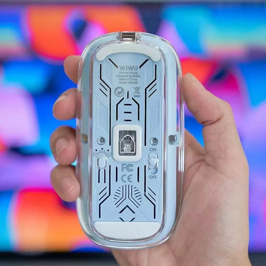 WiWU Crystal Transparent Magnetic Wireless Mouse - Blue