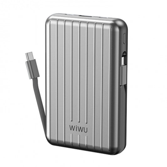 Wiwu Trunk Series Magnetic Wireless Charging 10000MAh Power Bank - Silver